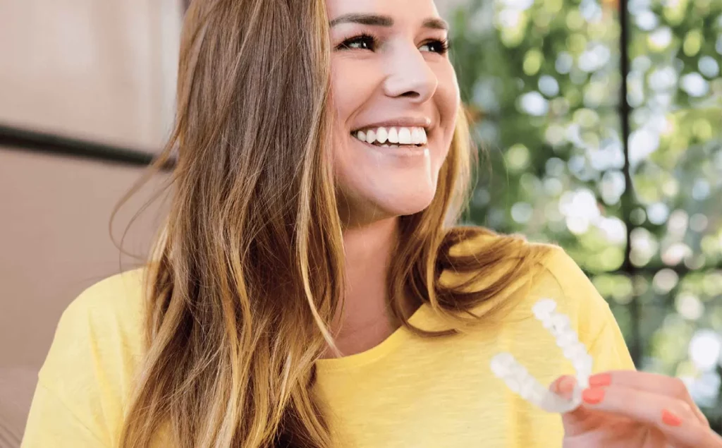 Invisalign girl smiling